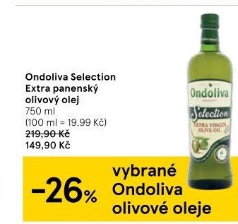 Olivový olej extra panenský Selection Ondoliva