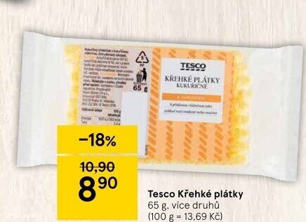 Plátky křehké Tesco