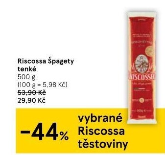 Těstoviny Riscossa