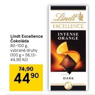 Čokoláda Excellence Lindt