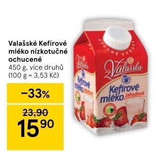 Kefírové mléko ochucené Mlékárna Valašské Meziříčí