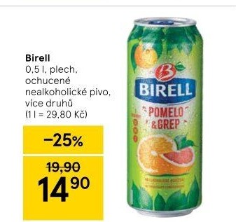 Nealkoholické pivo ochucené Birell