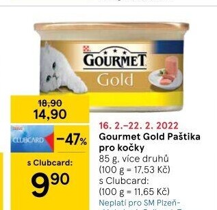 Paštika pro kočky Gold Gourmet Purina