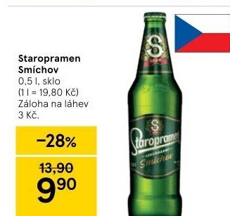 Pivo světlé výčepní 10° Smíchov Staropramen