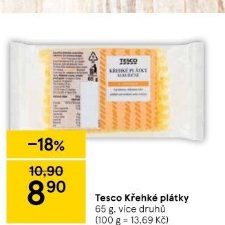 Plátky křehké Tesco