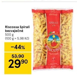 Těstoviny bezvaječné semolinové Riscossa