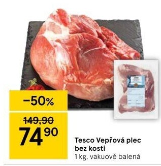 Vepřová plec bez kosti Tesco