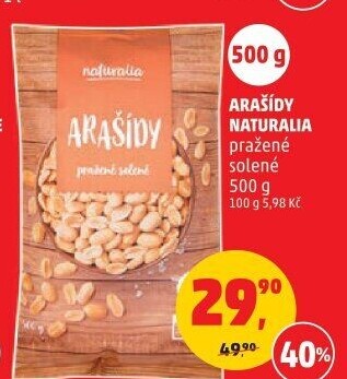 Arašídy pražené Naturalia