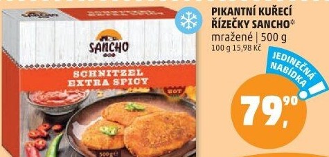 Kuřecí řízky pikantní smažené mražené Sancho
