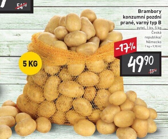 Brambory konzumní pozdní