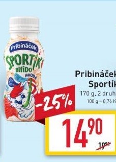 Jogurtový nápoj Sportík Pribináček