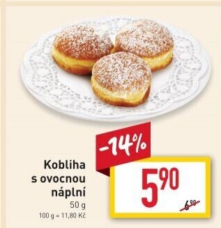 Kobliha s ovocnou náplní