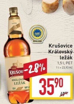 Pivo světlý ležák Královská 12° Krušovice
