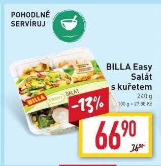Salát s kuřetem Easy Billa