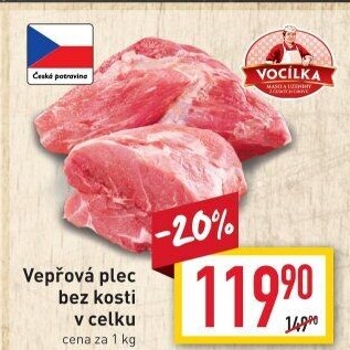 Vepřová plec bez kosti Vocílka