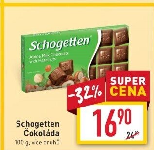 Čokoláda Schogetten Trumpf