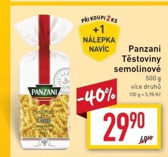 Těstoviny Panzani