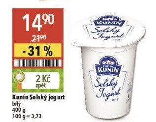 Bílý jogurt selský Kunín