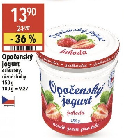 Jogurt ochucený Opočenský Bohemilk