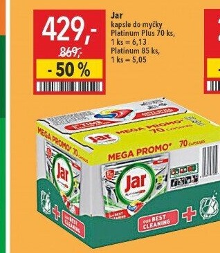 Kapsle do myčky Platinum Plus Jar