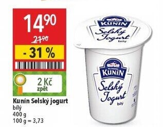 Bílý jogurt selský Kunín