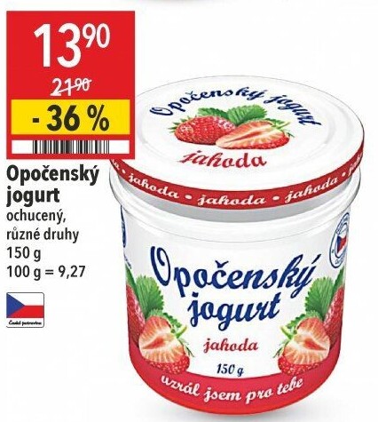 Jogurt ochucený Opočenský Bohemilk