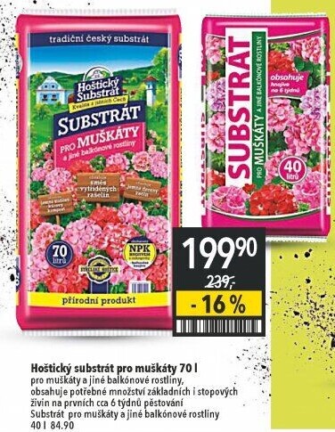 Substrát na muškáty Hoštický Substrát