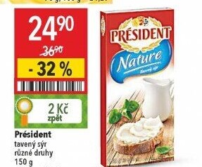 Tavené sýry Président