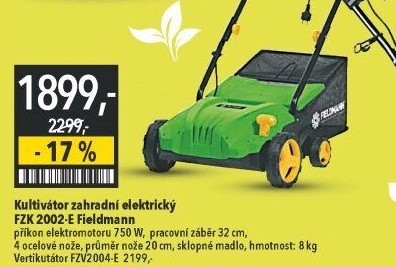 Zahradní kultivátor FZK 2002 E Fieldmann
