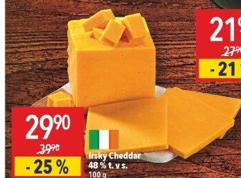 Sýr Cheddar irský 48%