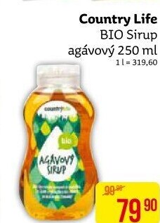 Agávový sirup Bio Country Life