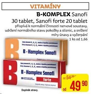 Doplněk stravy B-komplex Sanofi