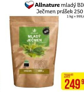 Doplněk stravy Mladý ječmen bio Allnature