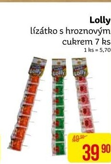Lízátko z hroznového cukru Lolly