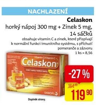Nápoj horký + Zinek Celaskon