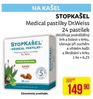 Pastilky Stopkašel Dr. Weiss
