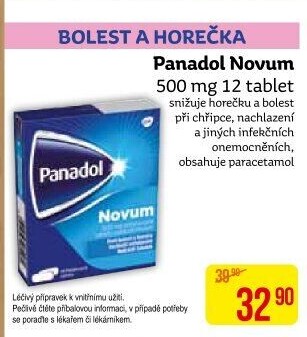 Tablety proti horečce a bolesti Novum Panadol