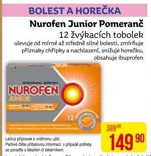 Žvýkací tobolky Nurofen Junior