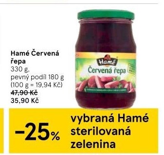 Červená řepa Hamé