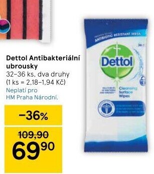 Čisticí vlhčené ubrousky Dettol
