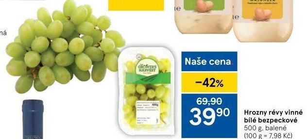 Hrozny bílé bezsemenné The Grower'