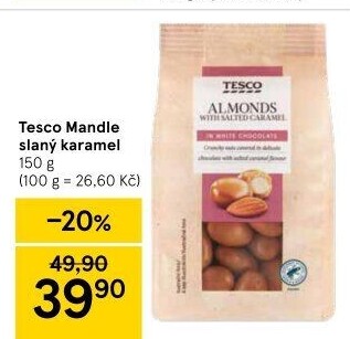 Mandle v karamelu Tesco