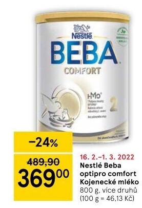 Mléčná výživa Beba Optipro Comfort Nestlé