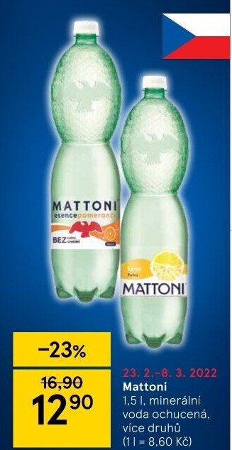 Ochucená voda Mattoni