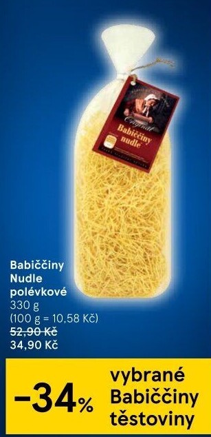Polévkové nudle Babiččiny Druid