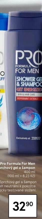 Šampon a sprchový gel 2v1 Pro Formula Tesco