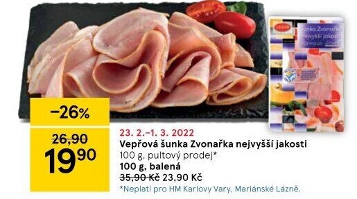 Šunka Zvonařka nejvyšší jakosti LE&amp