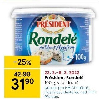 Sýr termizovaný Rondelé President