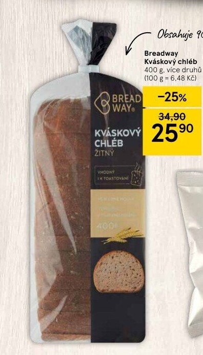 Toustový chléb kváskový Breadway