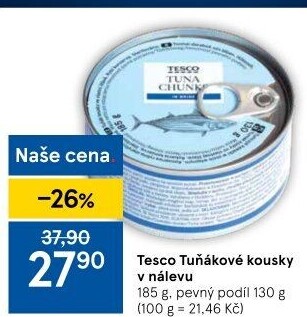Tuňák kousky Tesco